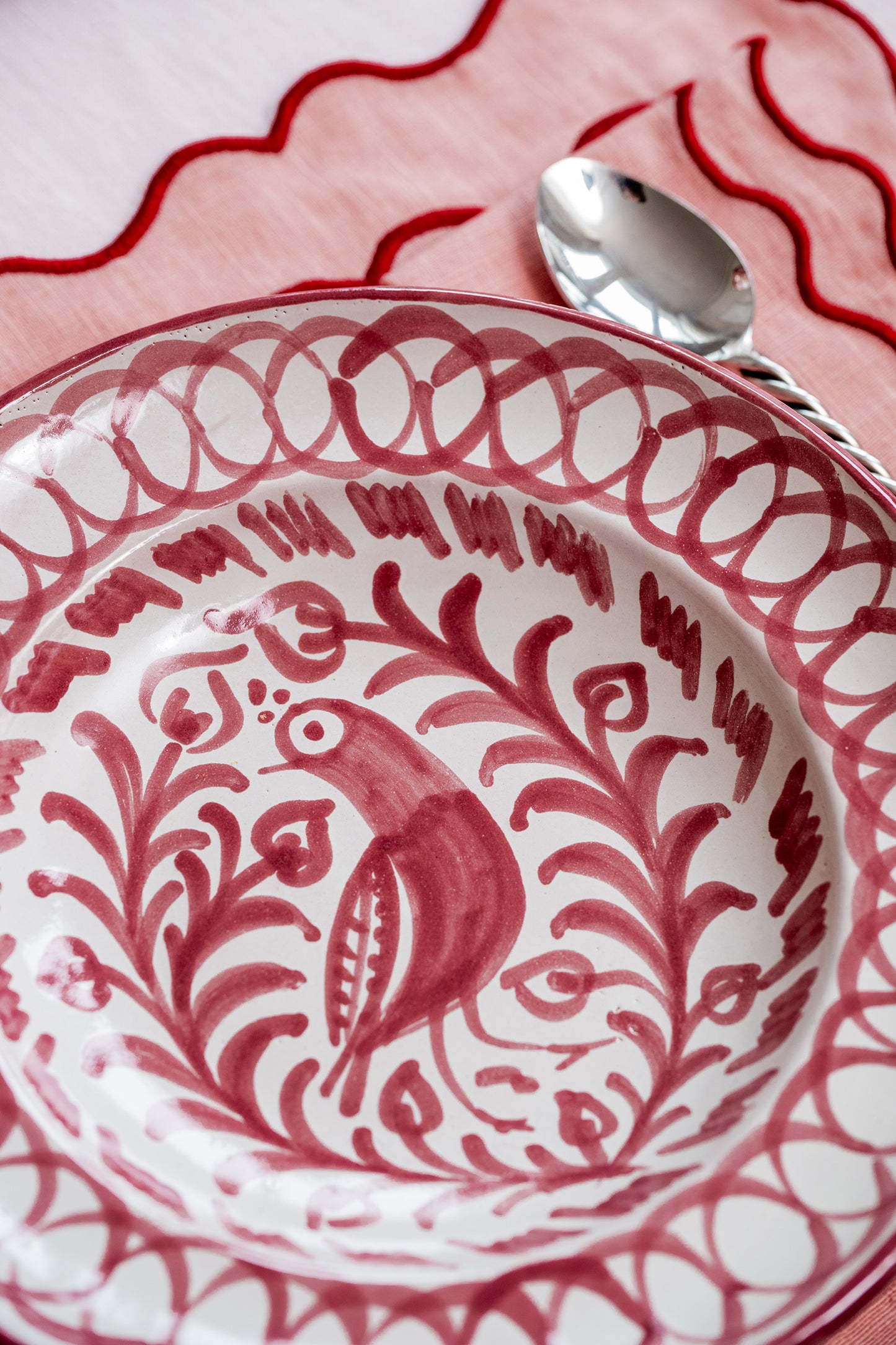 Assiette creuse GRANADA rose