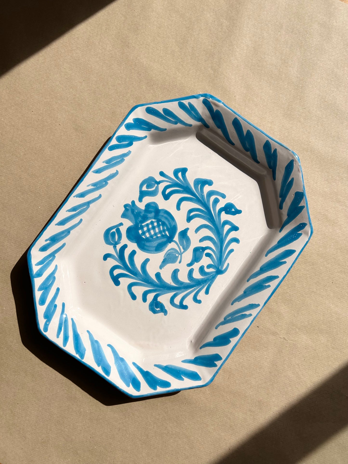 Plat de service GRANADA turquoise