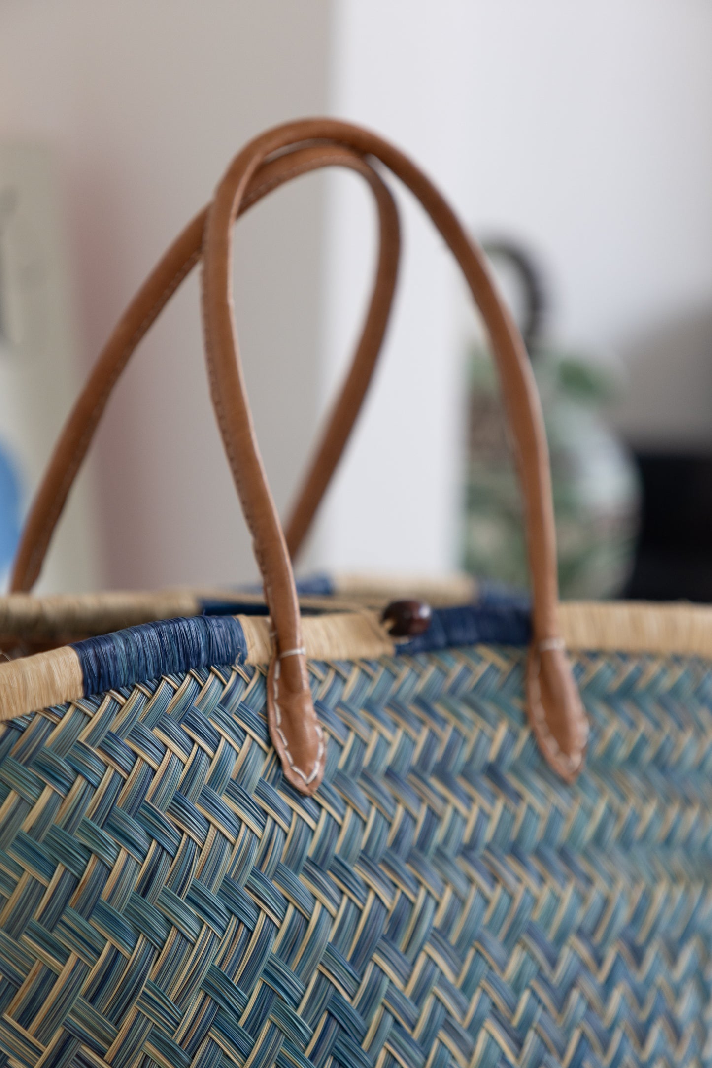 Panier turquoise