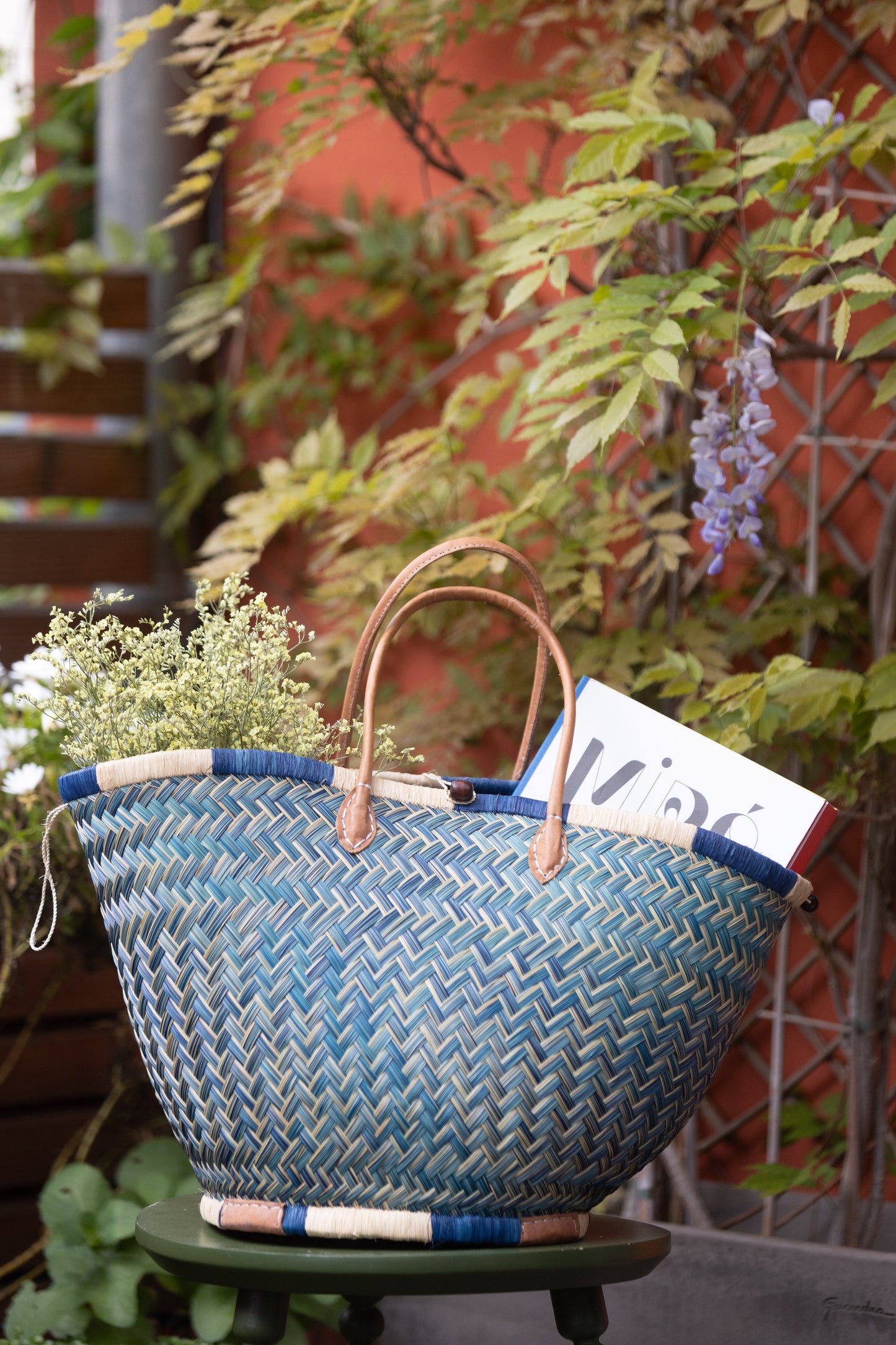 Panier turquoise
