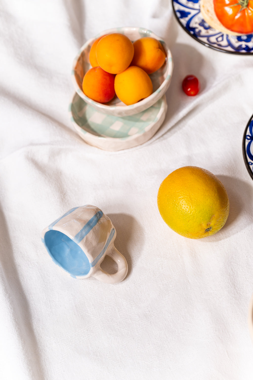 Tazas de espresso RAYA azul claro x2