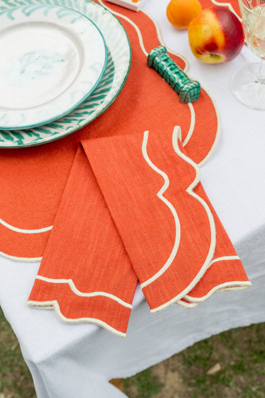 Serviettes terracotta NONNA x2
