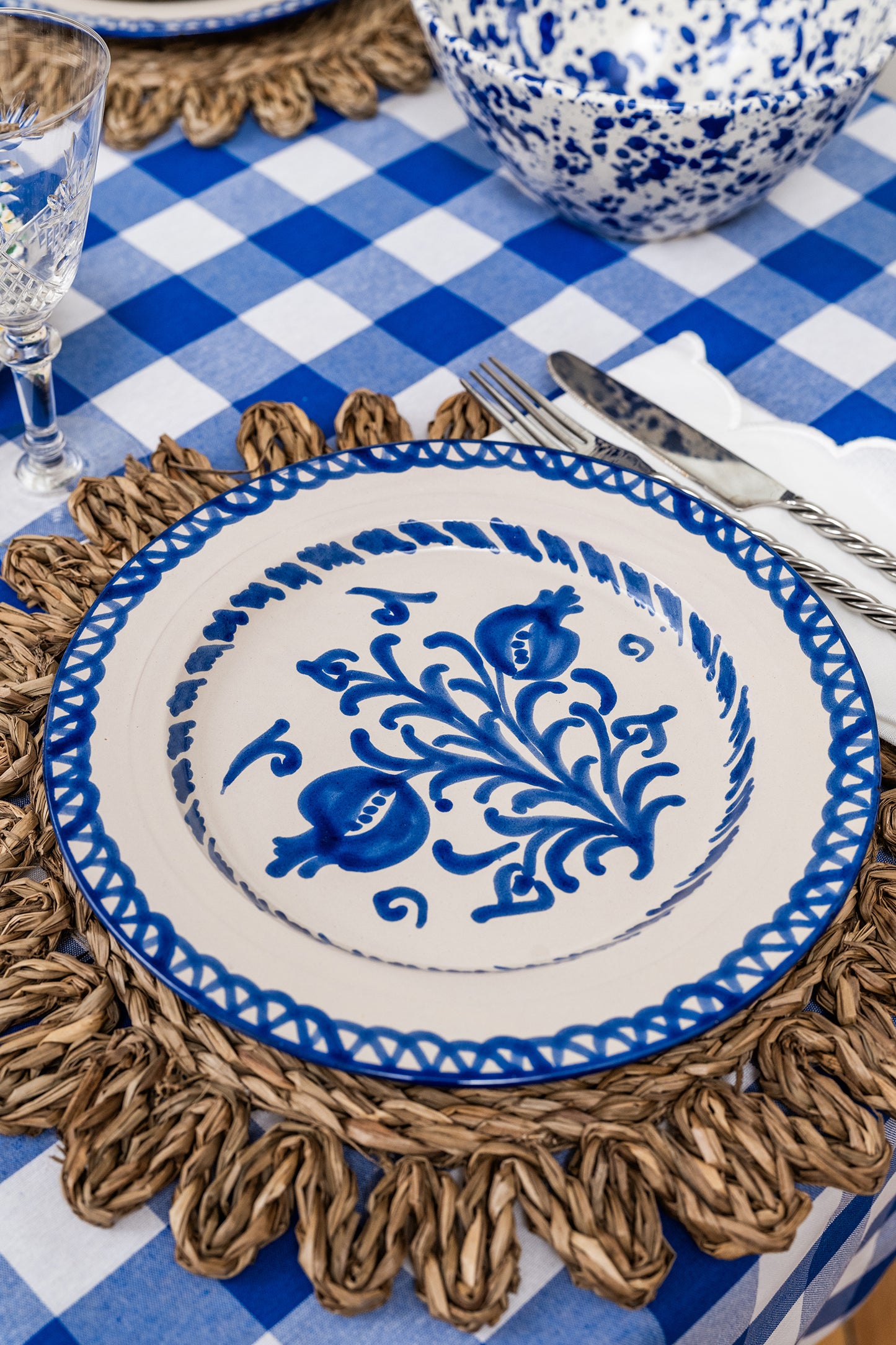 Assiette GRANADA bleu klein