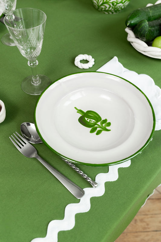 Assiette creuse GRANADA vert foncé