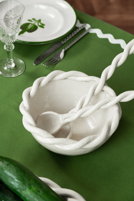 Lots de cuillères pour servir torsadées x2