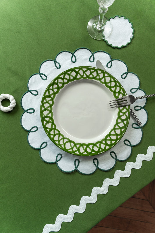 Set de table ronds blancs NONNA x2