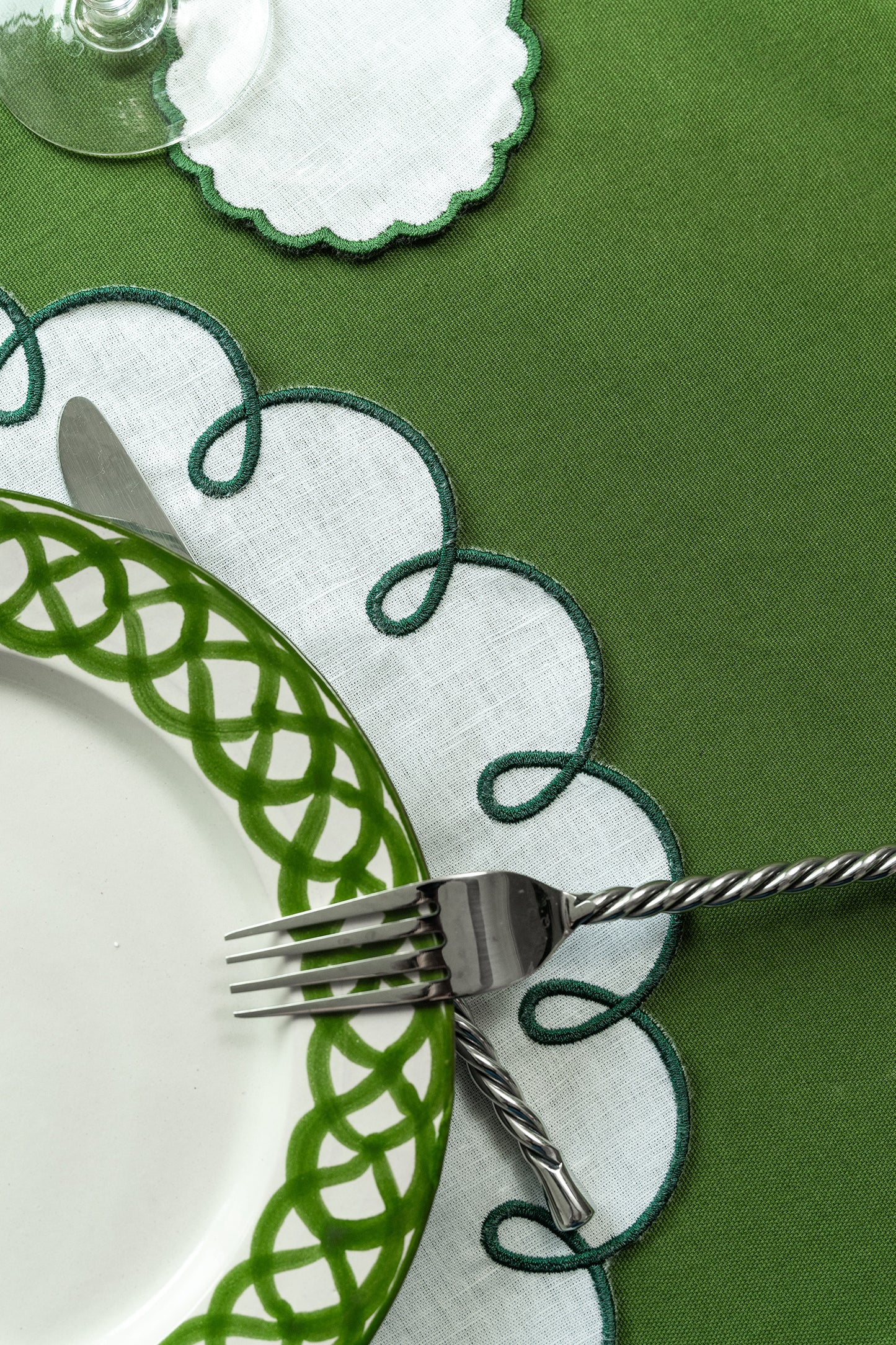 Set de table ronds blancs NONNA x2