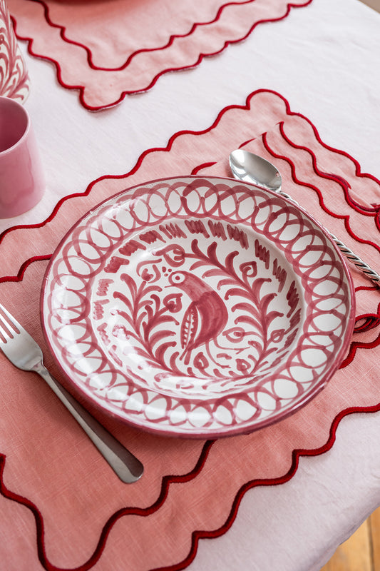 Assiette creuse GRANADA rose