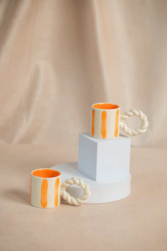 Tasses REDONDO small oranges x2